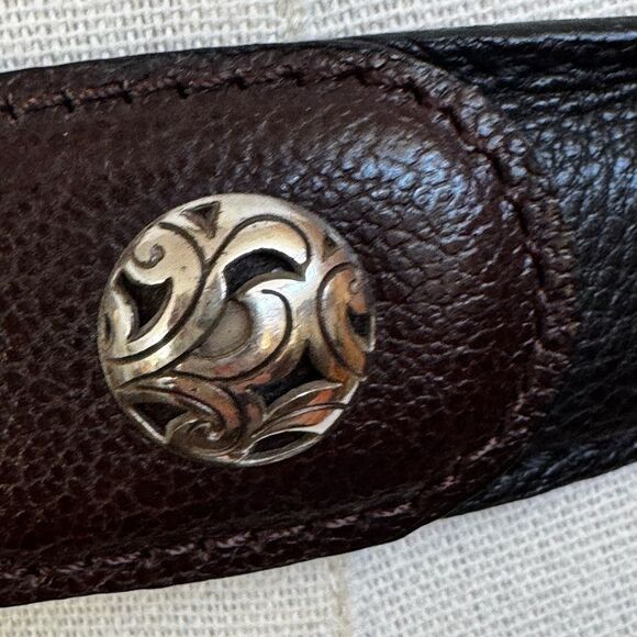 Brighton Black & Brown Leather Concho Circle Belt – B60209 main image 10